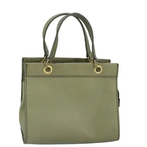 CELINE Hand Bag Leather Khaki - Picture 2 of 12